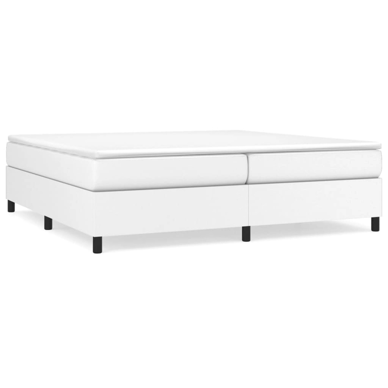 vidaXL Boxspringbett mit Matratze Weiß 200x200 cm Kunstleder 3144627 günstig online kaufen