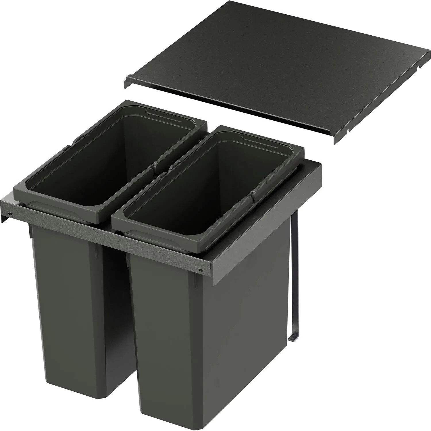 Vauth-Sagel Abfalltrennsystem Envi Flex Pro Korpusbreite 450 mm 2x21, Lava