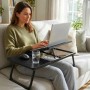 Relaxdays Laptoptisch Stahl MDF Schwarz Höhenverstellbar Klappbar 56 cm x 33 cm x 23,5 cm_3