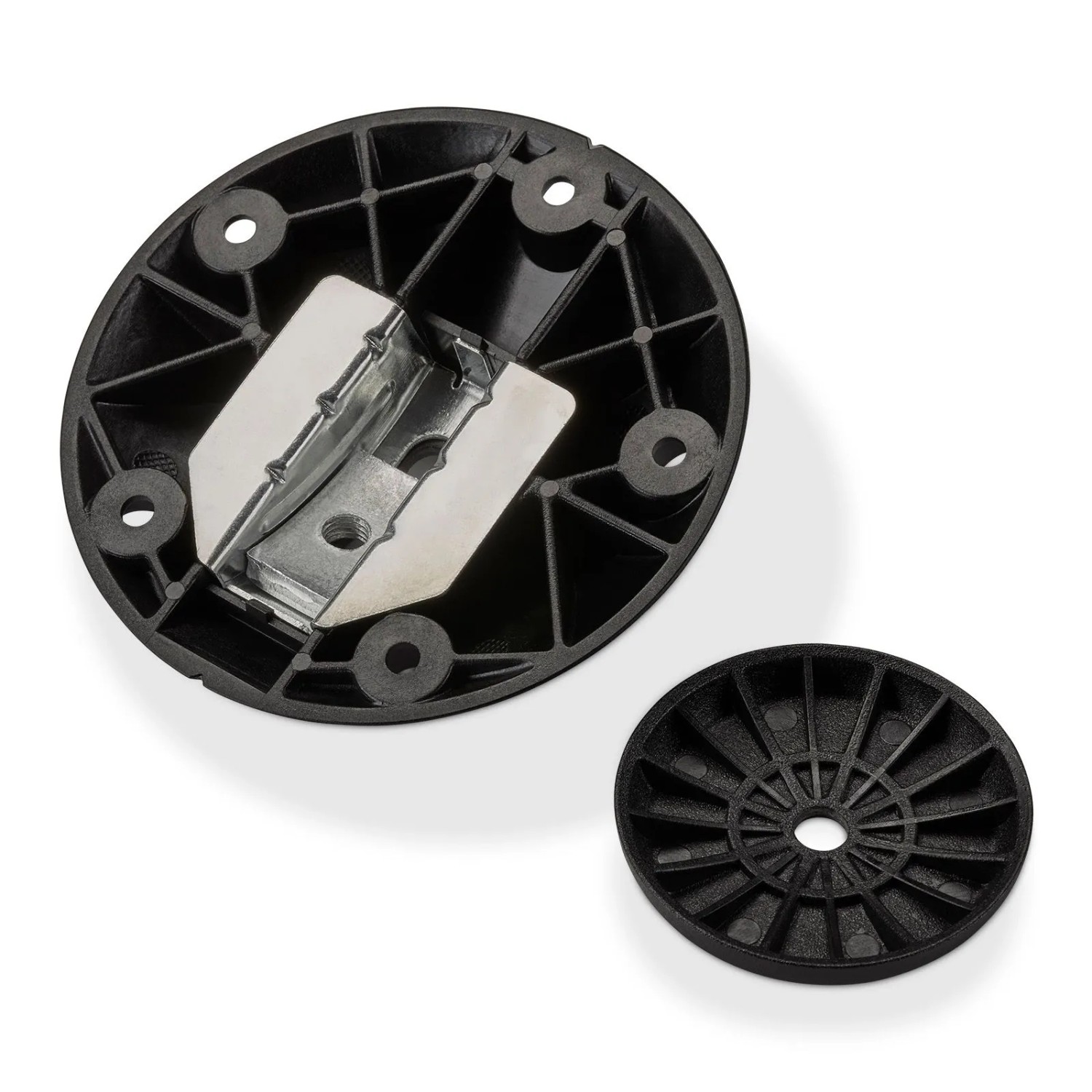 SOTECH FAROLE Tischbeinverbinder, schwarz, rund, mit Adapter. Stufenlos einstellbarer Winkel bis 20 Grad.
