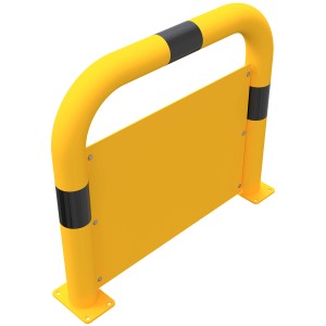 Schake Schutzbügel, Unterfahrschutz, 750 mm, gelb-schwarz, für Baugeräte und Anfahrschutz.