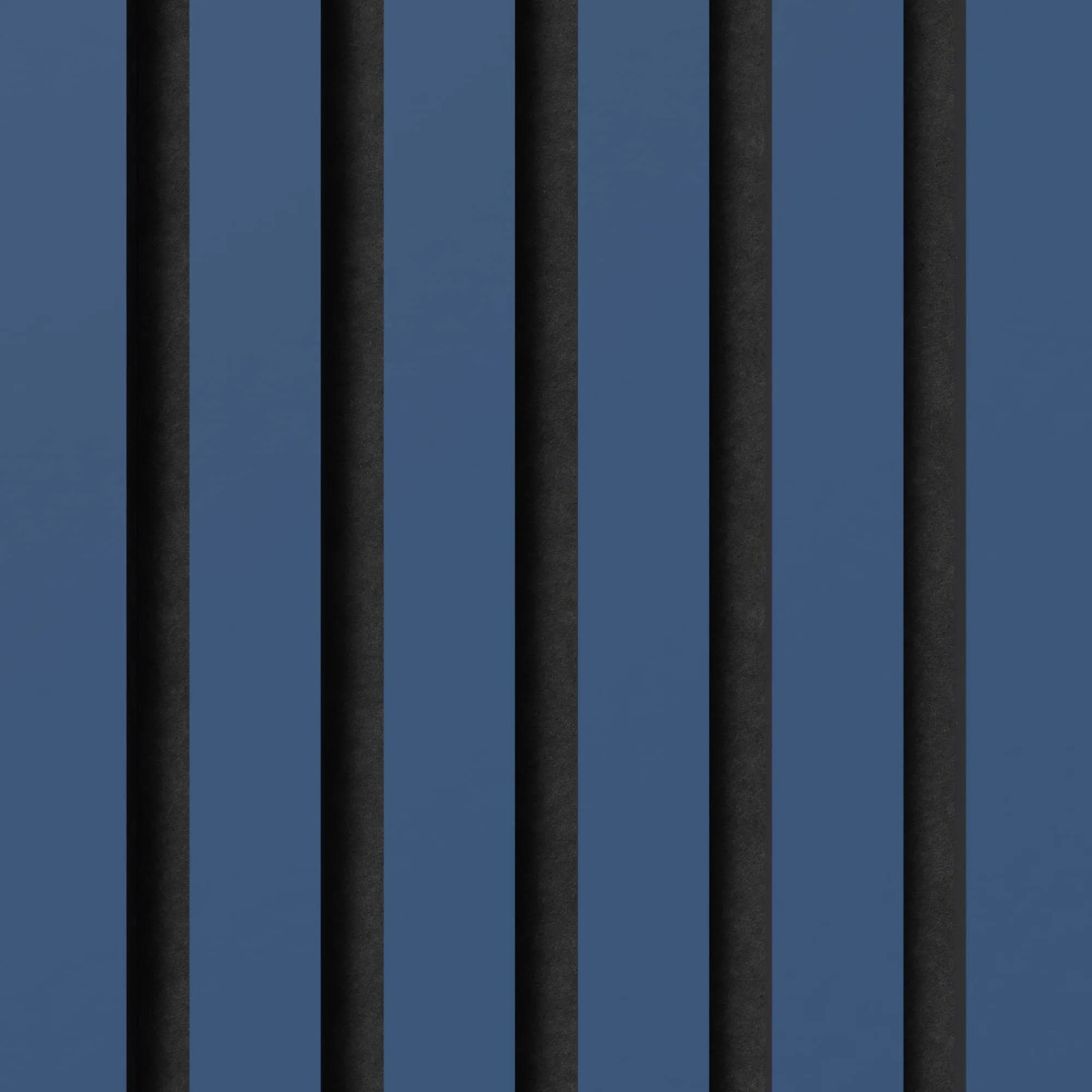 Akustikpaneel Muster Linoleum Midnight Blue/Schwarz: Detailansicht des Paneel-Designs mit vertikalen Linoleum-Streifen.