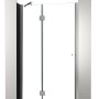 Glasdeals Nischentür ENTRARO 145x195cm, rahmenlose Duschtür mit ESG Sicherheitsglas und Alu-Profilen.