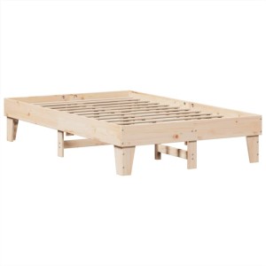 vidaXL Massivholzbett ohne Matratze 120x200 cm Kiefernholz 855358