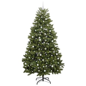 vidaXL Künstlicher Weihnachtsbaum Grün 240 cm PVC und Metall 3395706