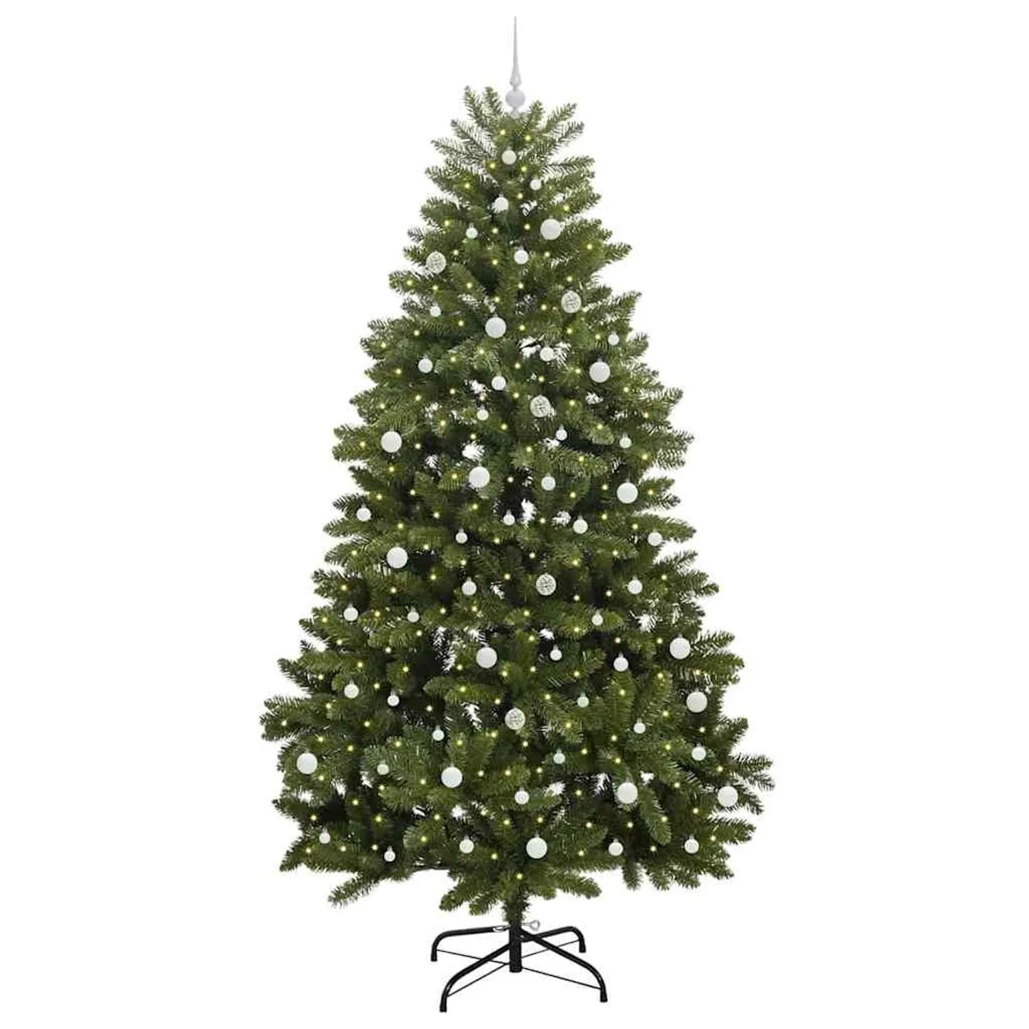 vidaXL Künstlicher Weihnachtsbaum Grün 240 cm PVC und Metall 3395706