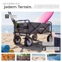 Tectake Bollerwagen Leon Faltbar Mit Bremsen und Gummierten Kunststoffrädern  91 x 53 50 x 101 cm Grau_7