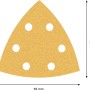 Bosch Expert Schleifblatt C470, 93x93mm, K80, 5 Stk. Zubehör für Deltaschleifer.