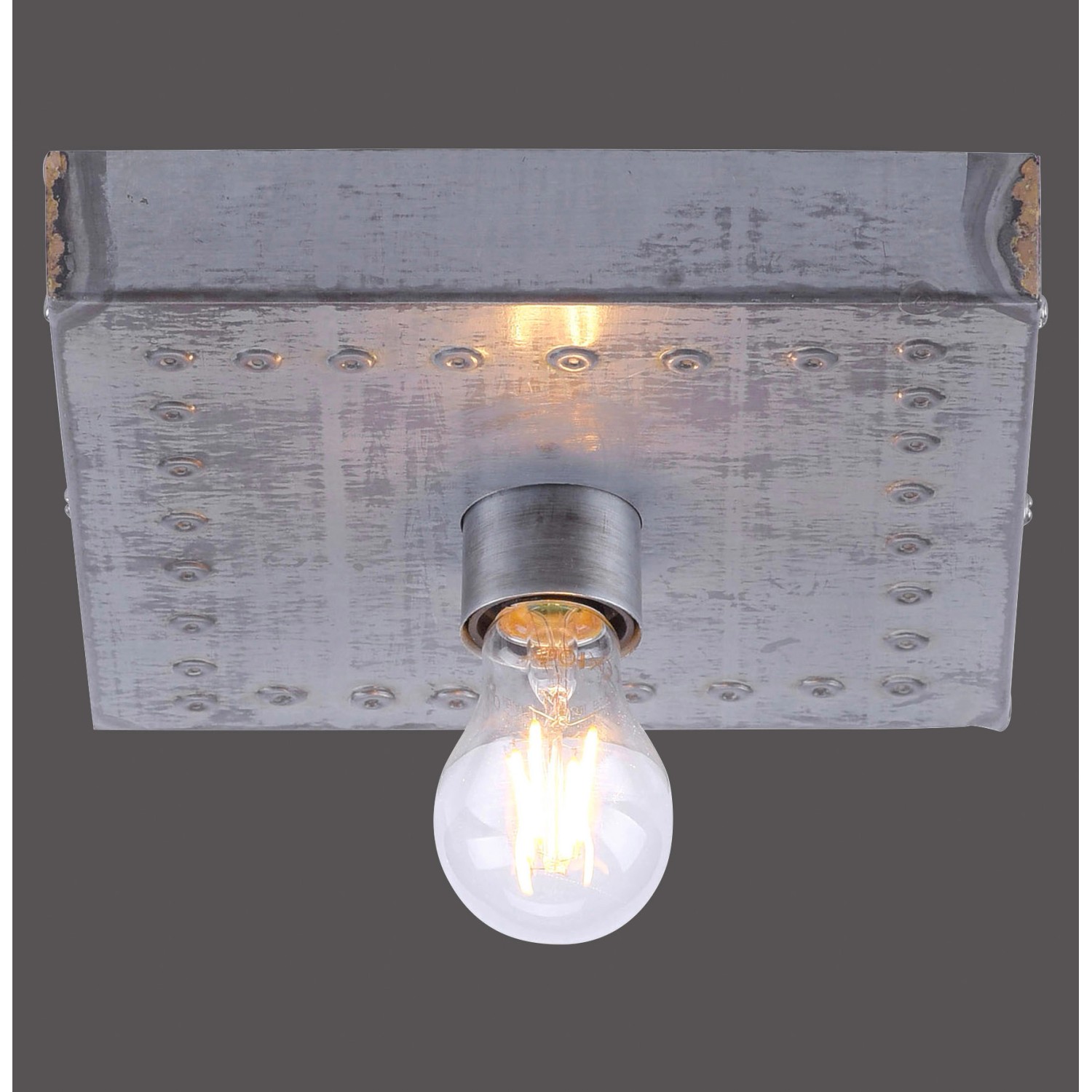 Just Light. Deckenleuchte Samia Eisen E27-Fassung IP20