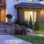 Grüne LED-Akku-Stehleuchte Euria, 125 cm, für Außen- und Innenbereiche.