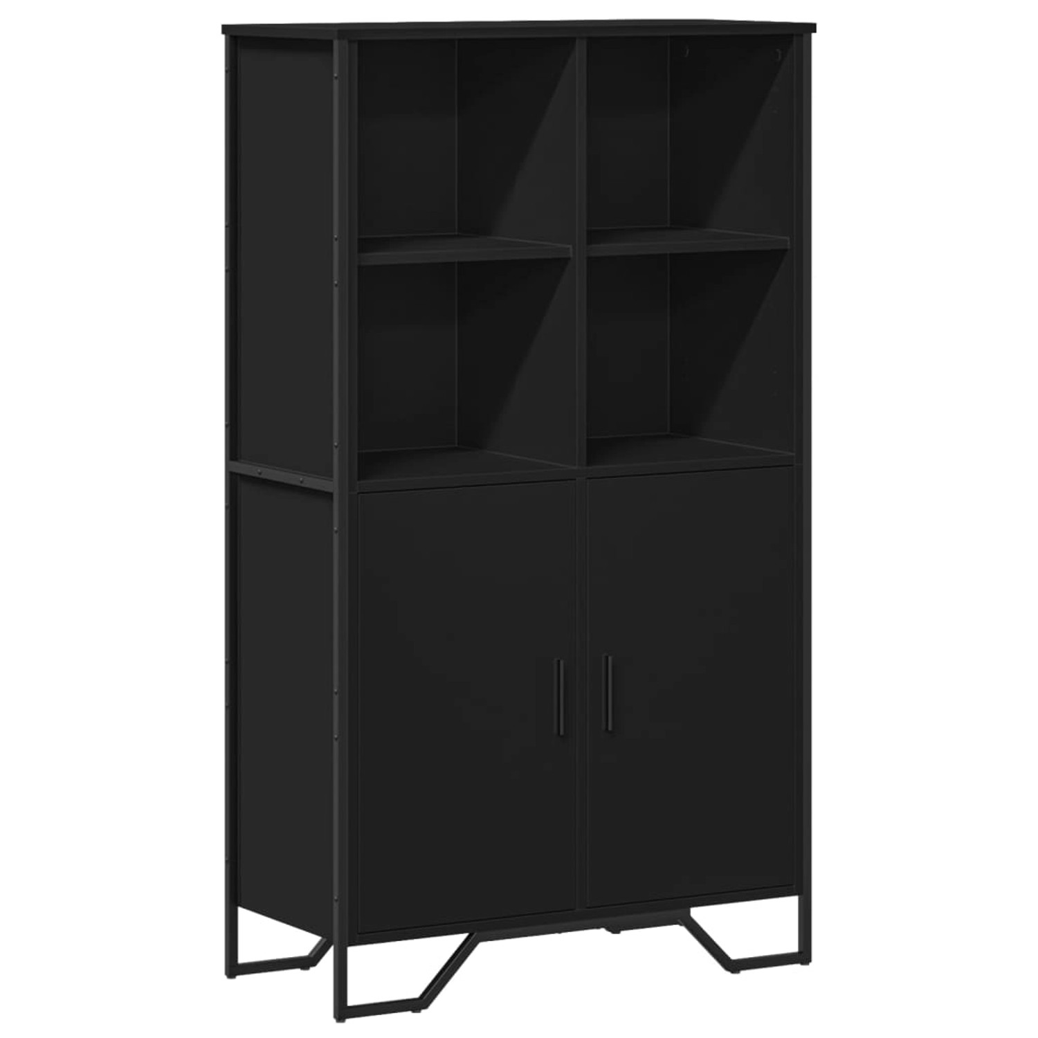 vidaXL Highboard Schwarz 79,5x35,5x137,5 cm Holzwerkstoff 3295307 günstig online kaufen
