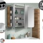Fackelmann Spiegelschrank, 110 cm, weiß, mit Softclose-Türen und Innenleben.