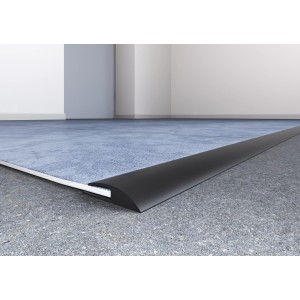 Graue, selbstklebende Einfassleiste (1 m) für Laminat & Parkett für harmonische Übergänge.