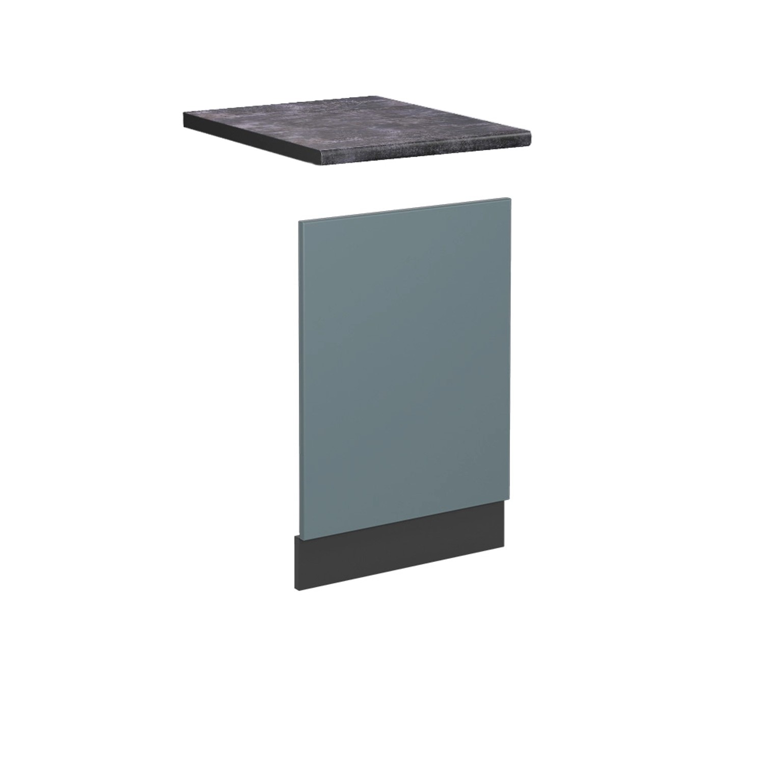Vicco Frontblende R-Line Geschirrspüler Fronttür Blau-Grau/Anthrazit 45 cm AP Anthrazit