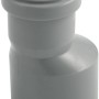 Marley HT-Übergangsrohr DN 110/90 exzentrisch, grau, für Abwasserleitungen.