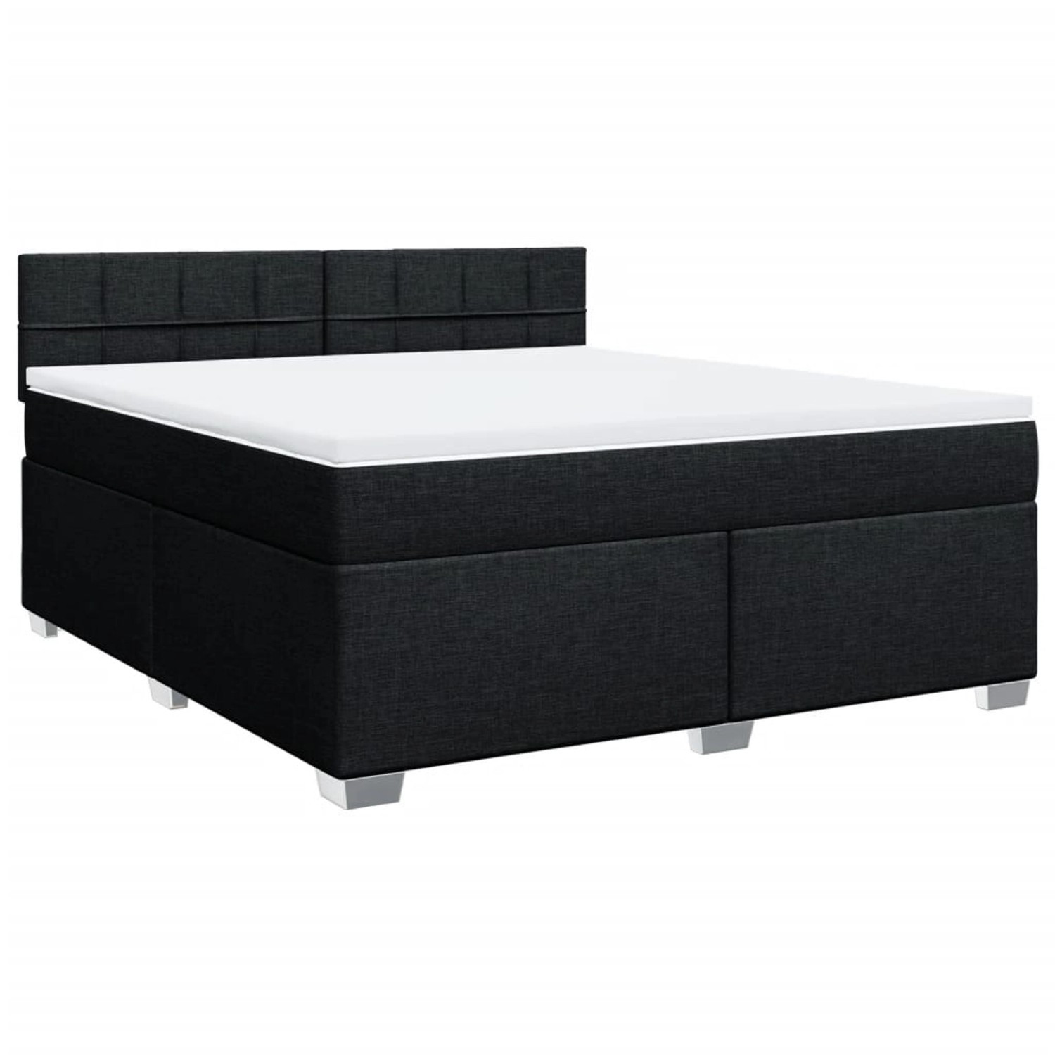 vidaXL Boxspringbett mit Matratze Schwarz 180x200 cm Stoff 3285969 günstig online kaufen