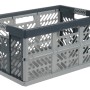 Klappbox Silber-Anthrazit, 45 l, mit Softgriffen. Praktische Aufbewahrungsbox für Ordnung im Haus.