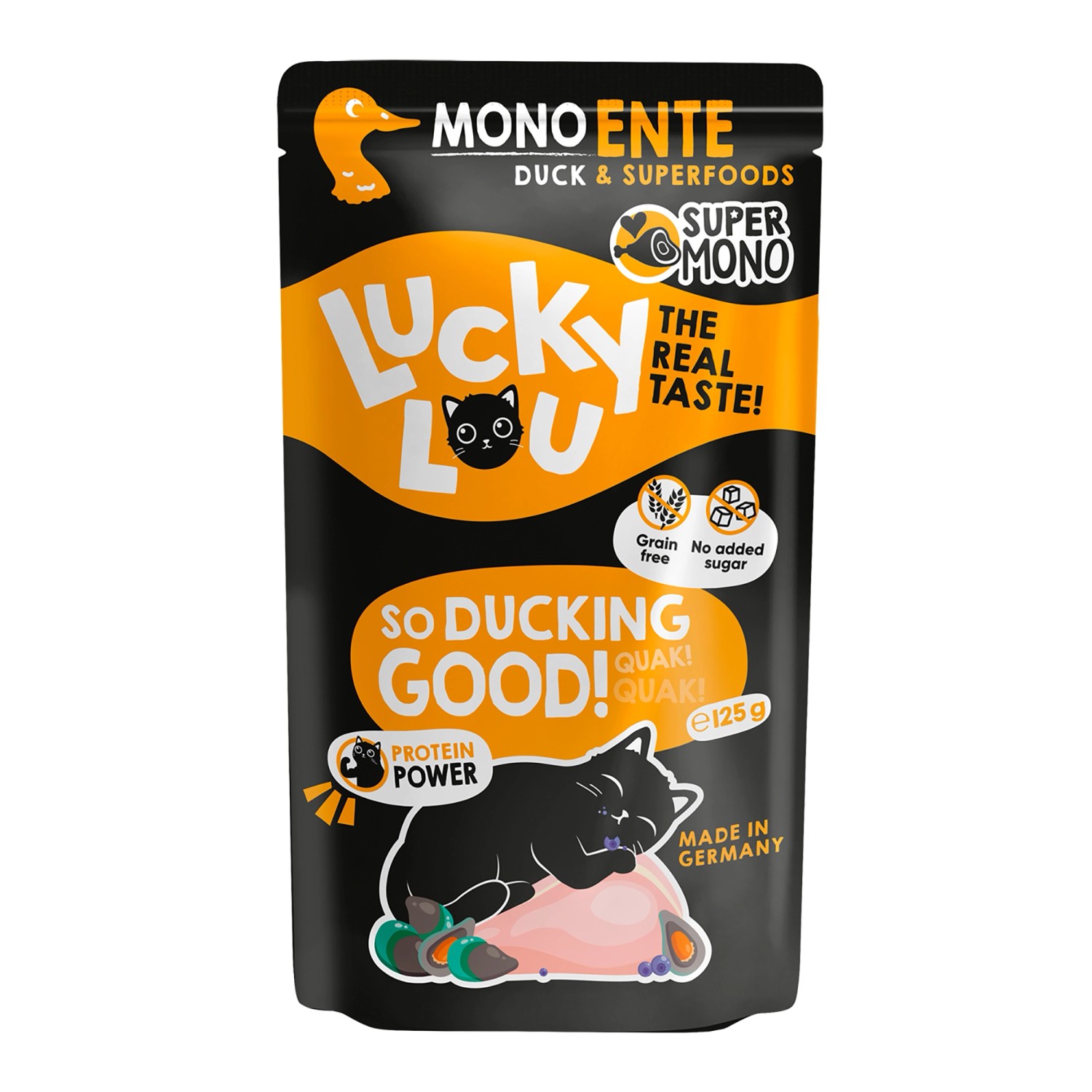 Lucky Lou Katzen-Nassfutter SuperMono Ente 125 g