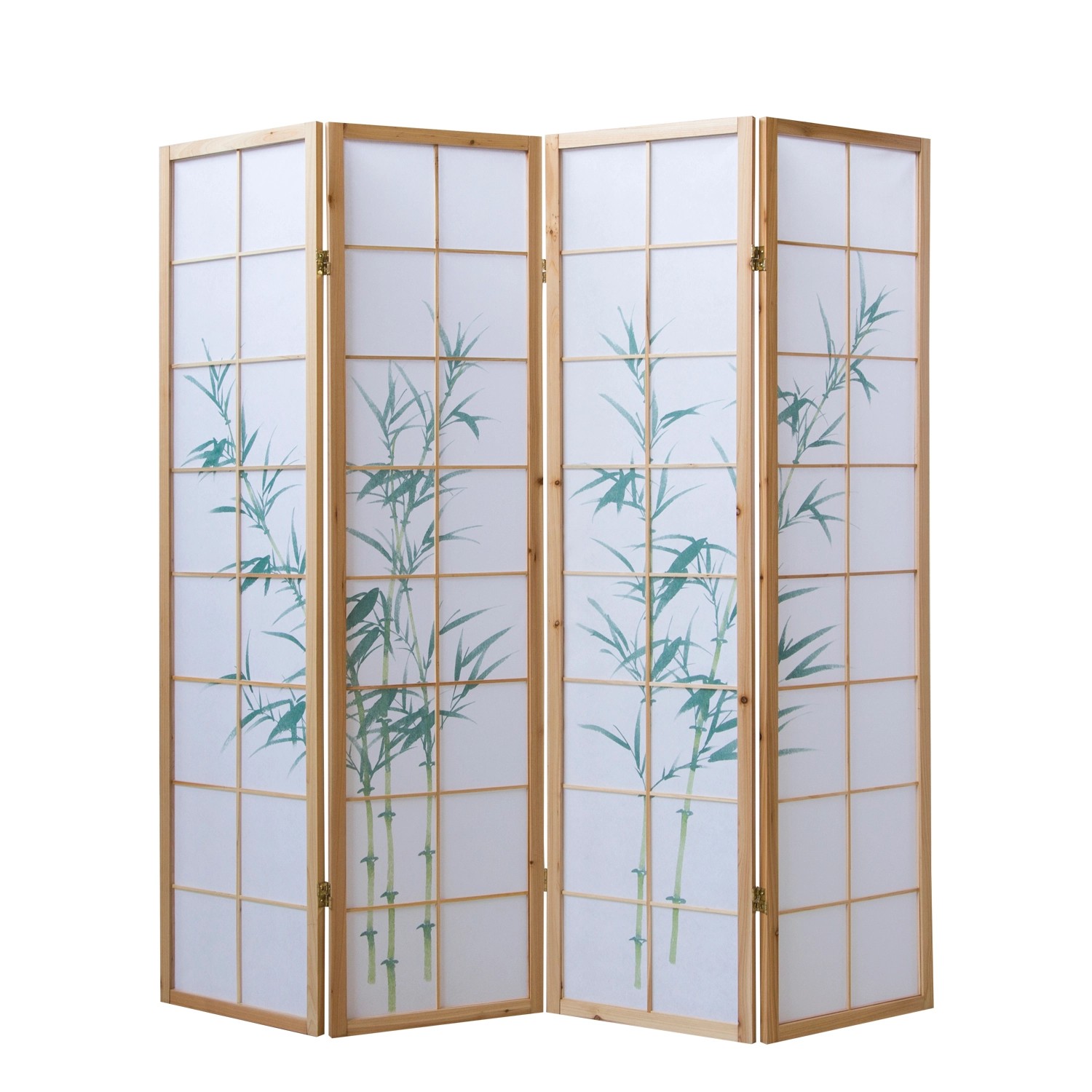 Homestyle4u 4-tlg. Paravent in Braun 176x175 cm 265 günstig online kaufen