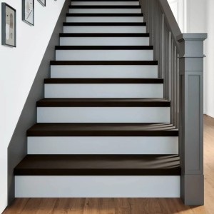 vidaXL Treppenstufen 2 Stk Dunkelbraun 100x30x2 cm Massivholz Eiche 3283805