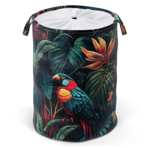 SANILO Wäschekorb Exotic mit Papagei- und Dschungelmotiv, ideal zur Aufbewahrung von Wäsche.