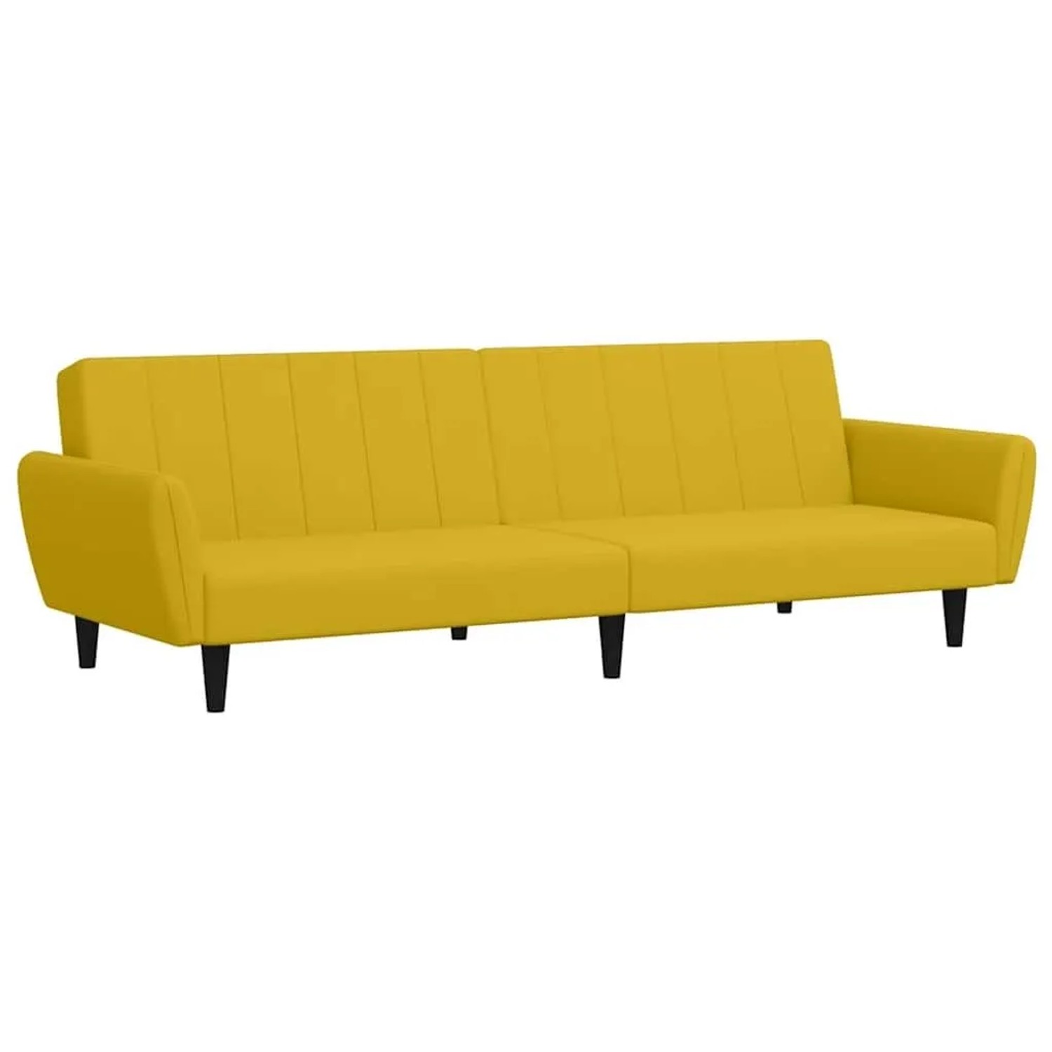 vidaXL Schlafsofa 2-Sitzer Gelb Samt 375864