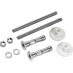 Waschtischbefestigung für Gipswände, Stahl, inkl. Dübel, Muttern und Schiebehülsen.