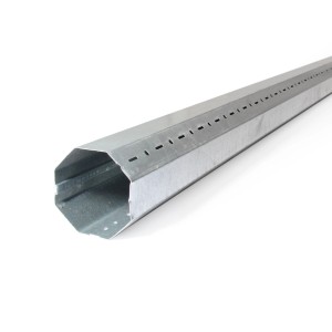 Avosdim Achtkantwelle Ø60mm, 2500mm, für Rollladensteuerung. Silberne Rollladenwelle im Detail.