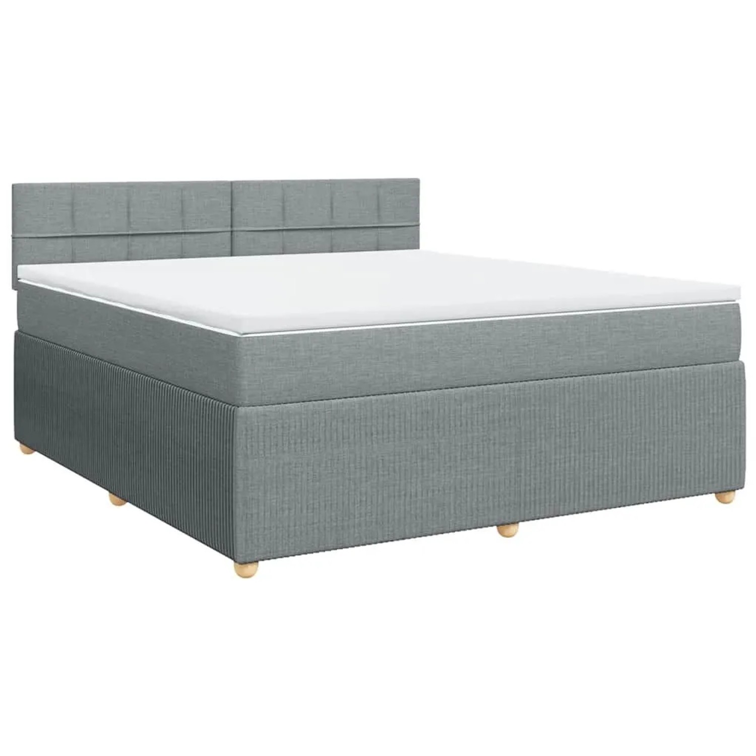 vidaXL Boxspringbett mit Matratze Hellgrau 180x200 cm Stoff 3289835 günstig online kaufen