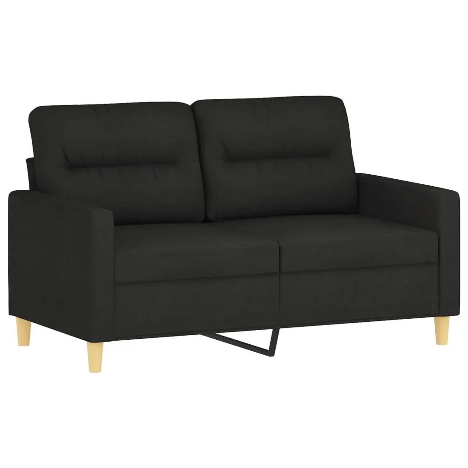 vidaXL 2-Sitzer-Sofa Schwarz 120 cm Stoff 359231 günstig online kaufen