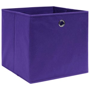 vidaXL Aufbewahrungsboxen 4 Stk Lila 32x32x32 cm Stoff 288353