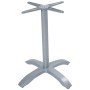 Silbernes 4-Fuß Tischgestell Picos aus Aluminium für Gartentische.