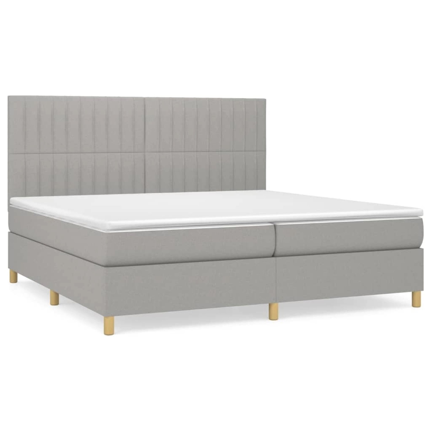 vidaXL Boxspringbett mit Matratze Hellgrau 200x200 cm Stoff 3142521 günstig online kaufen