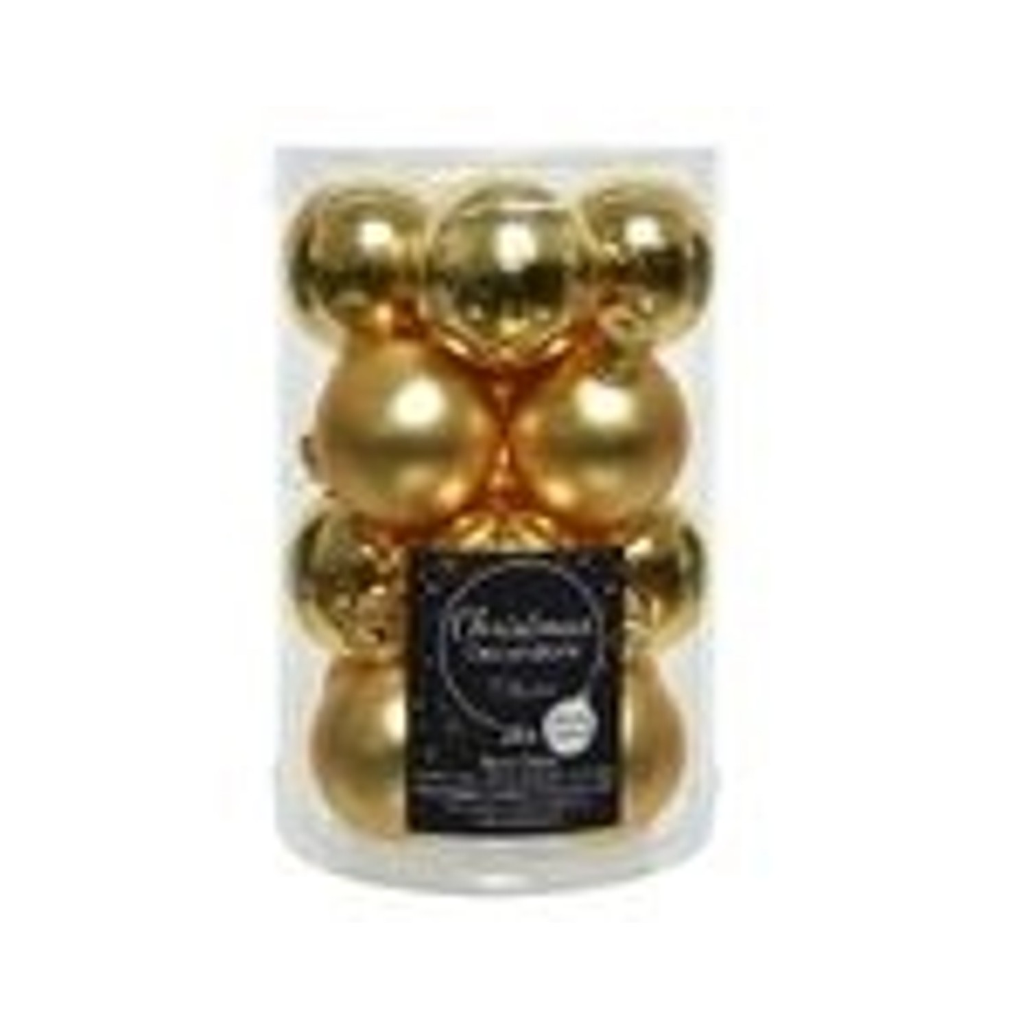 Thumbnail - Kaemingk Weihnachtsbaumkugeln Glas 3,5 cm 16 Stueck Gold Glanz