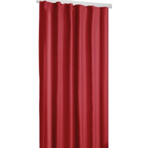 Rote Verdunkelungsgardine Shadow mit Universalband, 270x245 cm, für Fenster.