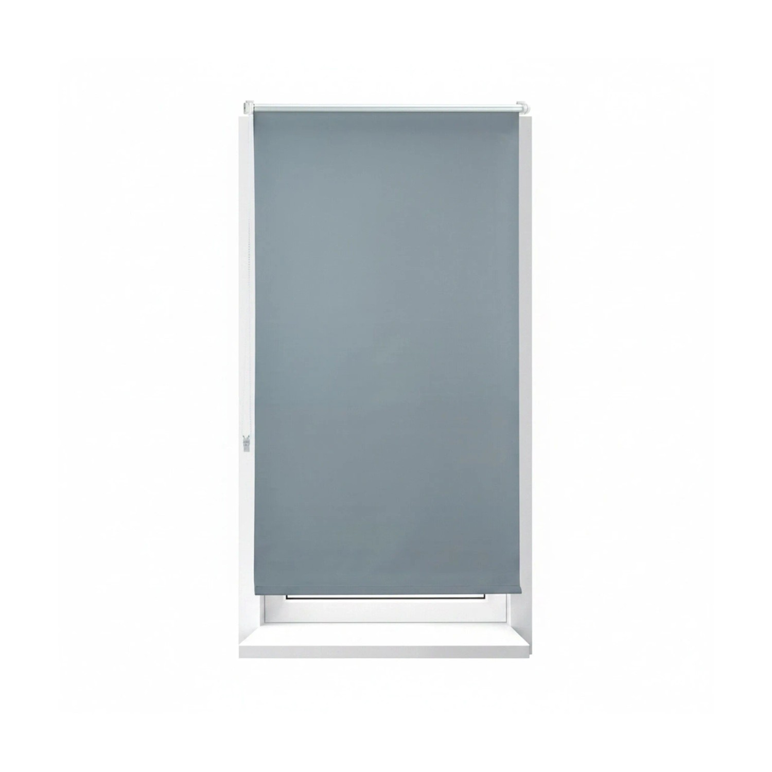 Relaxdays Verdunkelungsrollo Aluminium Stoff Grau Blickdicht Thermo 90 cm x 210 cm