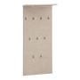 Schildmeyer Hakenpaneel Edno Canasta cremebeige mit 9 Haken, Hutablage und Kleiderstange.