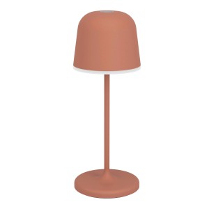 Rote EGLO LED Akku Tischleuchte MANNERA-S mit Erdspieß und Touchdimmer.