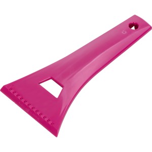 Pinker Eiskratzer Trend aus Kunststoff mit Griff und Schaberkante.