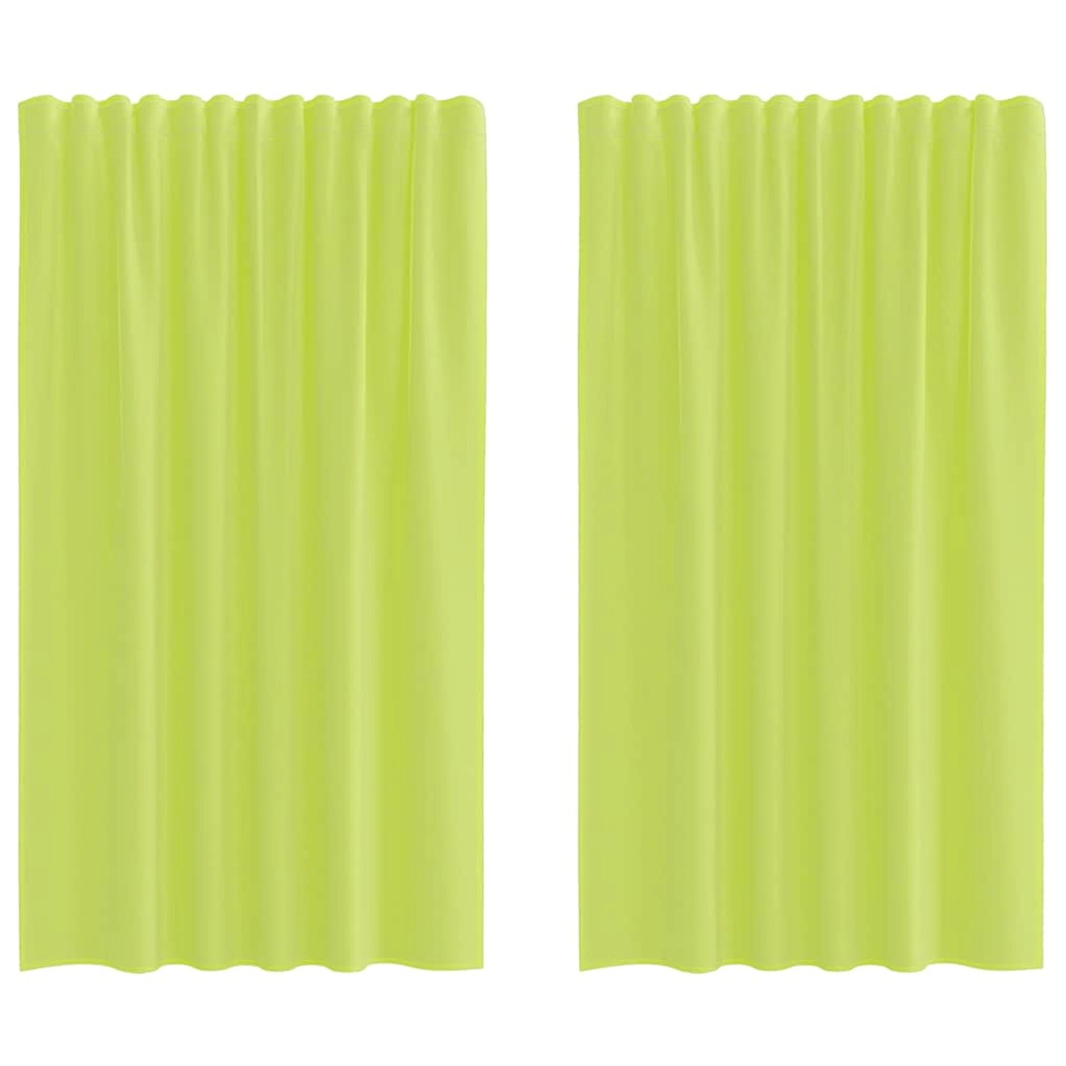 vidaXL Voile Vorhänge mit Stangentaschen 2 Stk Apfelgrün 4102162 günstig online kaufen