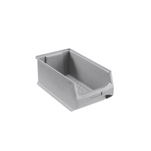 Graue PROREGAL Sichtlagerbox, 7,2 Liter, 15x20x35 cm, für Aufbewahrungssysteme.