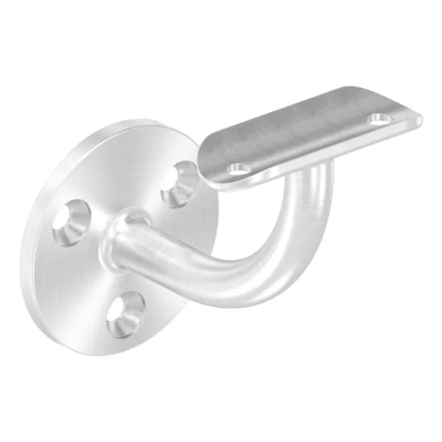 FeNau Handlaufhalter V2A Für Rohr 33,7 mm Ronde 60x5 mm Wandabstand 75 mm Verschweißt Gesenkt