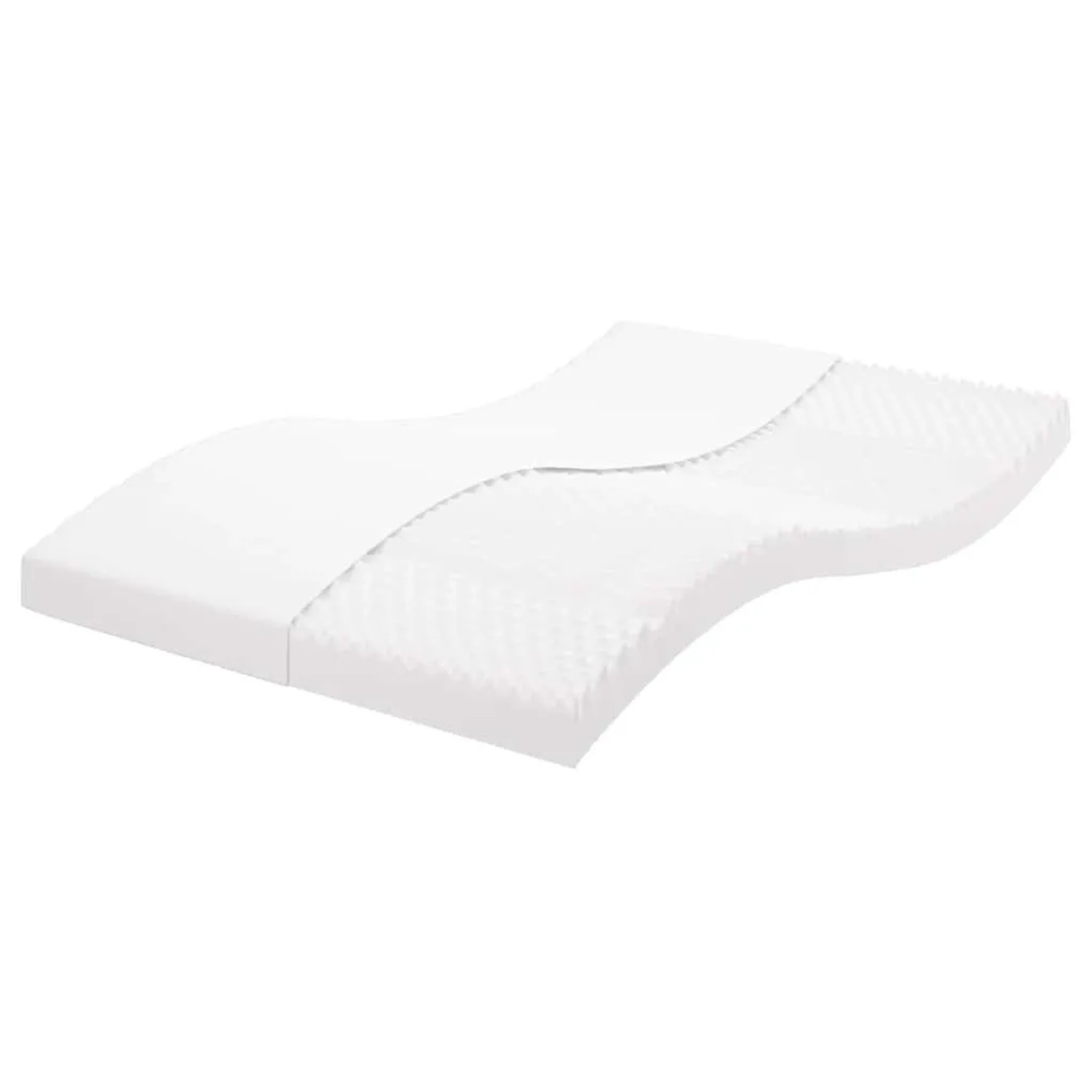 vidaXL Schaumstoffmatratze Weiß 120x210 cm 7-Zonen Härtegrad 20 ILD 4016649