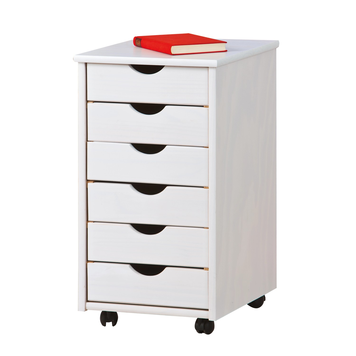 ebuy24 Simra Kommode Rollcontainer 6 Schubladen Weiss günstig online kaufen