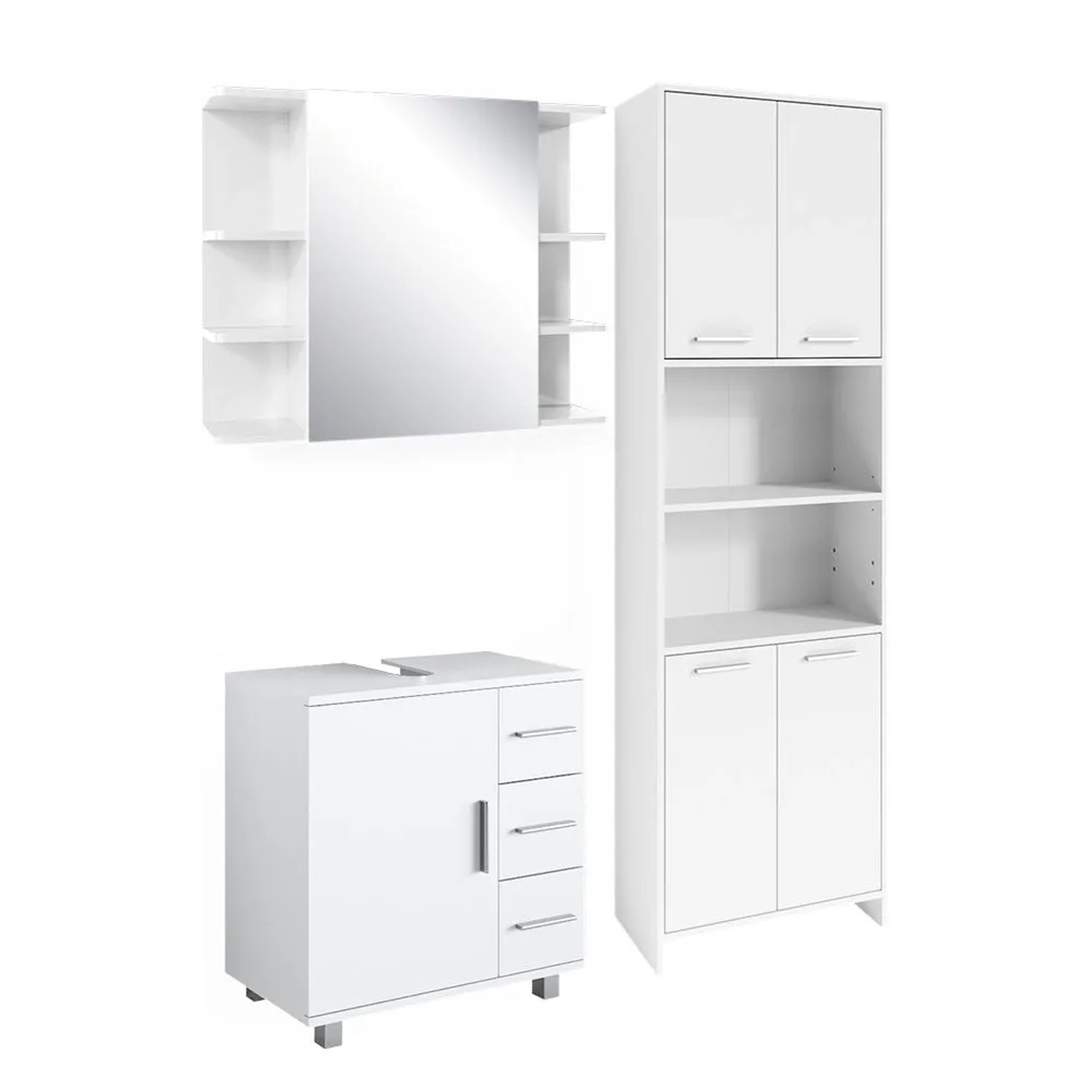 Vicco Badmöbel-Set Maris Weiß 60 x 61 3-teilig