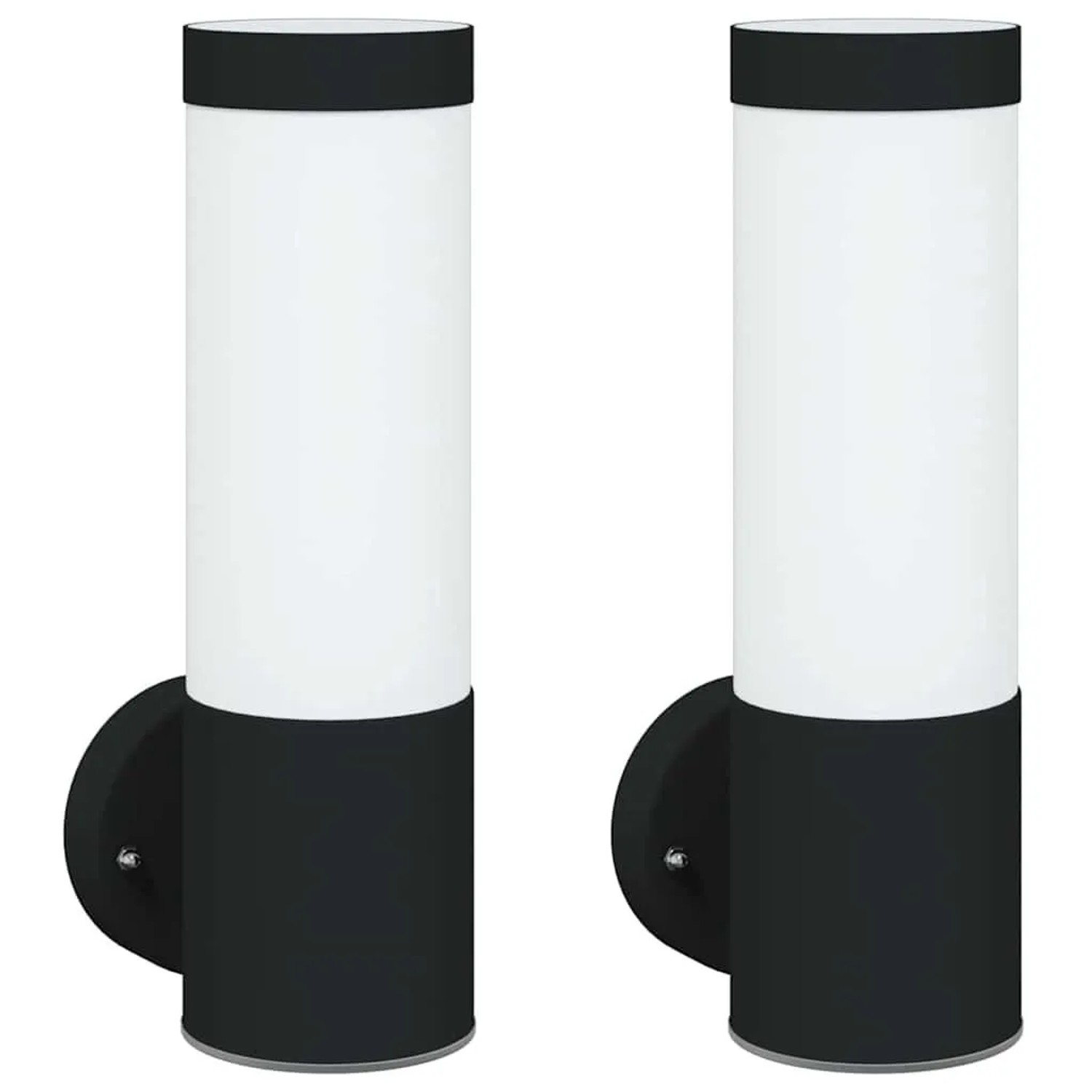 vidaXL Außenwandleuchte 2 Stk Schwarz 12 x 8,5 x 27 cm 4005936