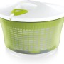 Leifheit Salatschleuder ComfortLine, 5,5L, grün-transparente Schüssel mit weißem Deckel.