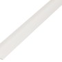 Weißes, gleichschenkliges Winkelprofil aus Kunststoff, 20x20x1000 mm.