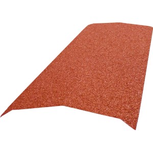 Easypan Firstkappe, Metall beschiefert, rot, 810 mm. Firstelement für Metalldachpfannen.