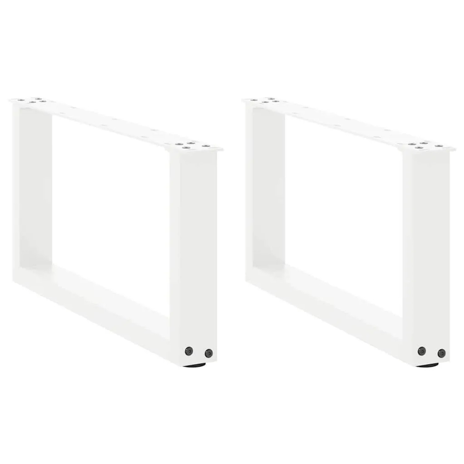 vidaXL Couchtischbeine U-Form 2 Stk Weiß 70x30-31 cm Stahl 4013145 günstig online kaufen